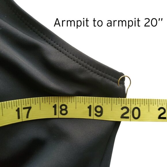 AmberNoon II NWOT One-Piece Halter Top Swimsuit in Black Size 20W - Picture 12 of 16